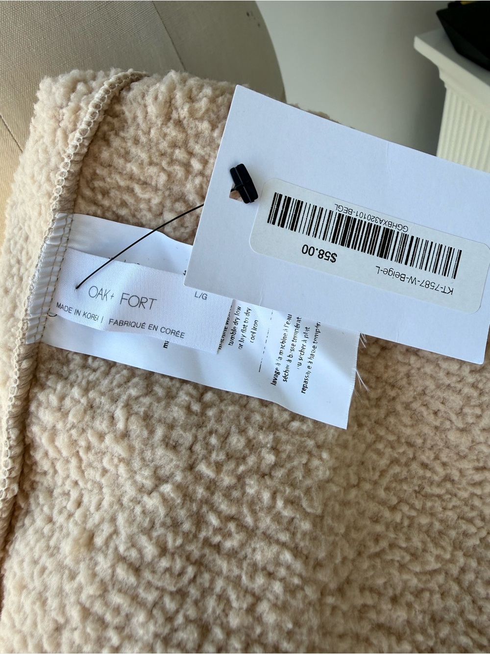 OAK + FORT Plush Sherpa Hoodie - Picture 4 of 6